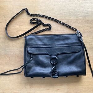 EUC black leather Rebecca Minkoff MAC crossbody with black hardware